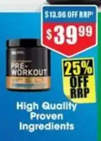 Chemist Warehouse Pre-Workout offer