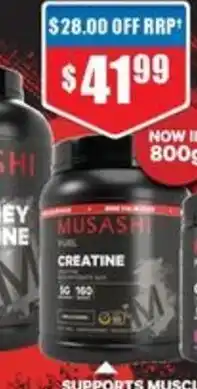 Chemist Warehouse Musashi Recover 100% Whey + Creatine offer