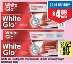 Chemist Warehouse White Glo Toothpaste Professional Choice Extra Strength Whitening offer