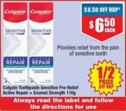 Chemist Warehouse Colgate Toothpaste Sensitive Pro-Relief Active Repair offer