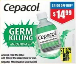 Chemist Warehouse Cepacol Germ Killing Mouthwash offer