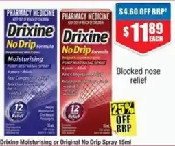 Chemist Warehouse Drixine No Drip Formula Moisturising offer