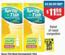Chemist Warehouse Spray-Tish Nasal Decongestant offer