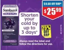 Chemist Warehouse Sambucol Cold & Flu offer
