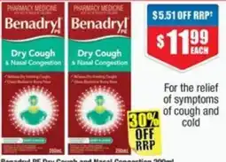 Chemist Warehouse Benadryl PE Dry Cough and Nasal Congestion offer