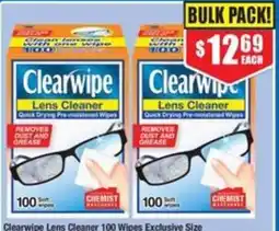 Chemist Warehouse Clearwipe Lens Cleaner offer