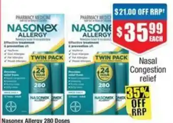 Chemist Warehouse Nasonex Allergy offer
