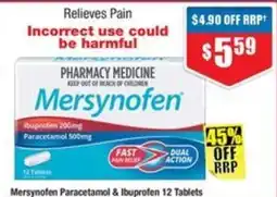 Chemist Warehouse Mersynofen Paracetamol & Ibuprofen offer