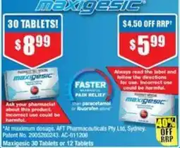 Chemist Warehouse Maxigesic offer