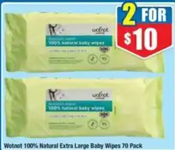Chemist Warehouse Wotnot 100% Natural Extra Large Baby Wipes offer