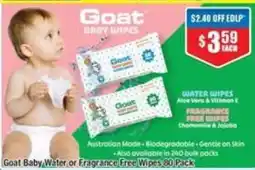 Chemist Warehouse Goat Baby Wipes offer