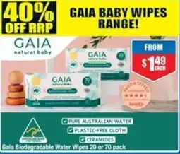 Chemist Warehouse Gaia natural baby wipes offer
