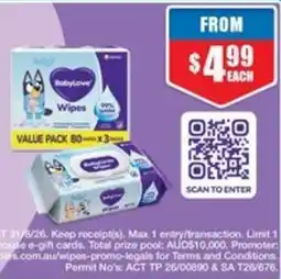 Chemist Warehouse BabyLove Wipes offer