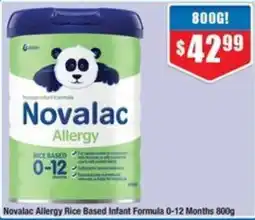 Chemist Warehouse Novalac Allergy Rice Based Infant Formula offer