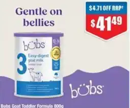 Chemist Warehouse Bubs Goat Toddler Formula offer