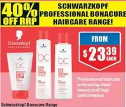Chemist Warehouse Schwarzkopf Bonacure Range offer