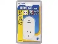 Officeworks Jackson Outbound USB A and C Travel Adaptor Europe offer