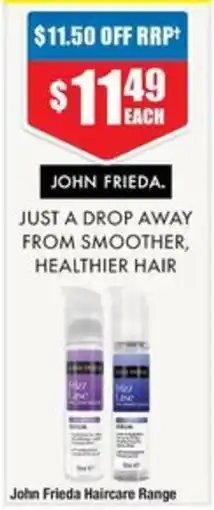Chemist Warehouse John Frieda Haircare Range offer