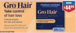 Chemist Warehouse Gro Hair Extra Strength Topical Solution offer