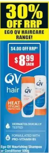 Chemist Warehouse Ego QV Nourishing Shampoo or Conditioner offer