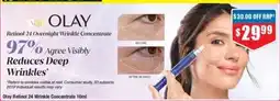 Chemist Warehouse Olay Retinol 24 Overnight Wrinkle Concentrate offer