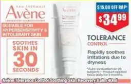 Chemist Warehouse Avene Tolerance Control Soothing Skin Recovery Balm offer