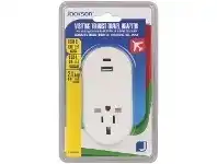 Officeworks Jackson Inbound UK Travel Adaptor with USB Ports offer