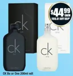 Chemist Warehouse CK Be or One 200ml edt offer