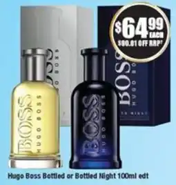 Chemist Warehouse Hugo Boss Bottled or Bottled Night 100ml edt offer