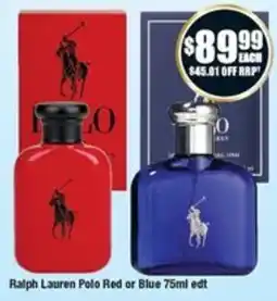 Chemist Warehouse Ralph Lauren Polo Red or Blue edt offer