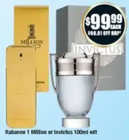 Chemist Warehouse Rabanne 1 Million or Invictus offer