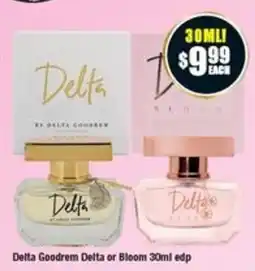 Chemist Warehouse Delta Goodrem Delta or Bloom 30ml edp offer