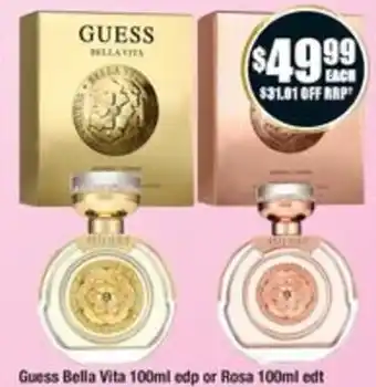 Chemist Warehouse Guess Bella Vita 100ml edp or Rosa 100ml edt offer