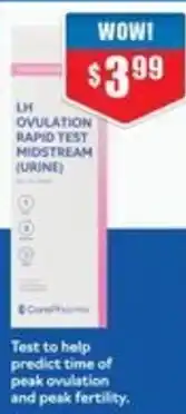 Chemist Warehouse LH Ovulation Rapid Test Midstream (Urine) offer