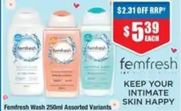 Chemist Warehouse Femfresh Wash Assorted Variants offer