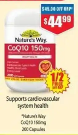 Chemist Warehouse Nature's Way CoQ10 150mg offer