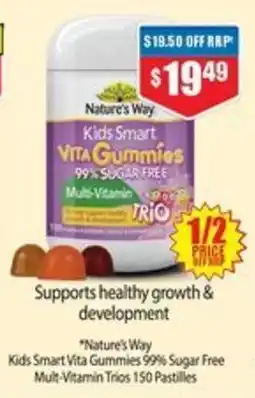 Chemist Warehouse Nature's Way Kids Smart Vita Gummies 99% Sugar Free Multi-Vitamin Trios offer