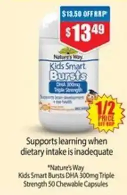 Chemist Warehouse Nature's Way Kids Smart Bursts DHA 300mg Triple Strength offer