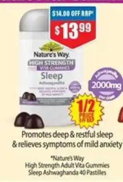 Chemist Warehouse Nature's Way High Strength Adult Vita Gummies Sleep Ashwagandha offer