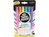 Officeworks Crayola Take Note Erasable Highlighters 6 Pack offer