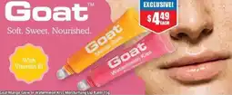 Chemist Warehouse Goat Mango Glow or Watermelon Kiss Moisturising Lip Balm offer
