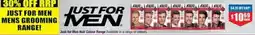 Chemist Warehouse Just for Men Hair Colour Range Available in a range of colours offer
