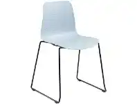 Officeworks Polo Heavy Duty Chair with Black Base and Aqua Seat offer