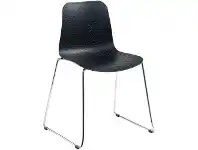 Officeworks Pago Polo Heavy Duty Chair with Chrome Base and Black Seat offer