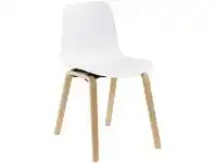Officeworks Pago Polo Heavy Duty Chair with Timber Base and White Seat offer