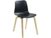 Officeworks Pago Polo Heavy Duty Chair with Timber Base and Black Seat offer