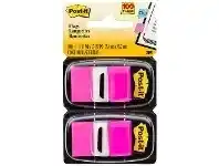 Officeworks Post-it Flags Bright Pink 2 Pack offer