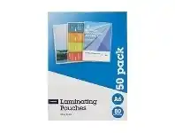Officeworks J.Burrows A6 Laminating Pouches 80 Micron 50 Pack Gloss offer