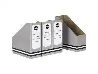 Officeworks Marbig Standard Magazine Holder Grey 4 Pack offer
