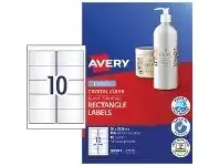 Officeworks Avery 10UP Crystal Clear Rectangle Labels 100 Pack offer